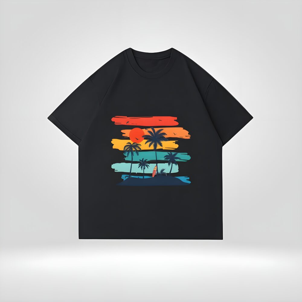 black oversized t shirt with design